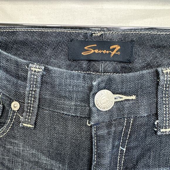 Seven7 Jeans Womens Size 4 Bootcut Blue Dark Wash Flare Stretch Denim - Picture 4 of 13